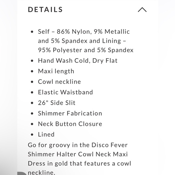 VICI Disco Fever shimmer long dress w/ slit & draped halter cowl neckline. NEW L - Picture 7 of 12